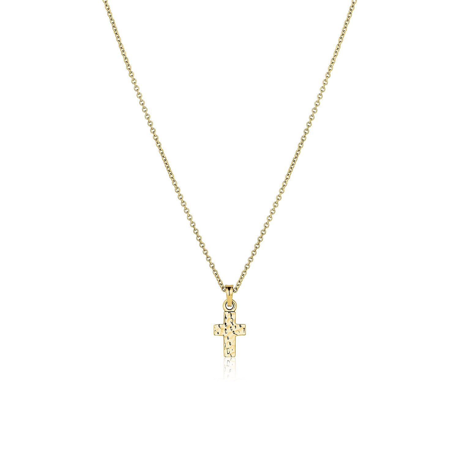Small Hammered Cross Heritage Necklace - Consider the Wldflwrs