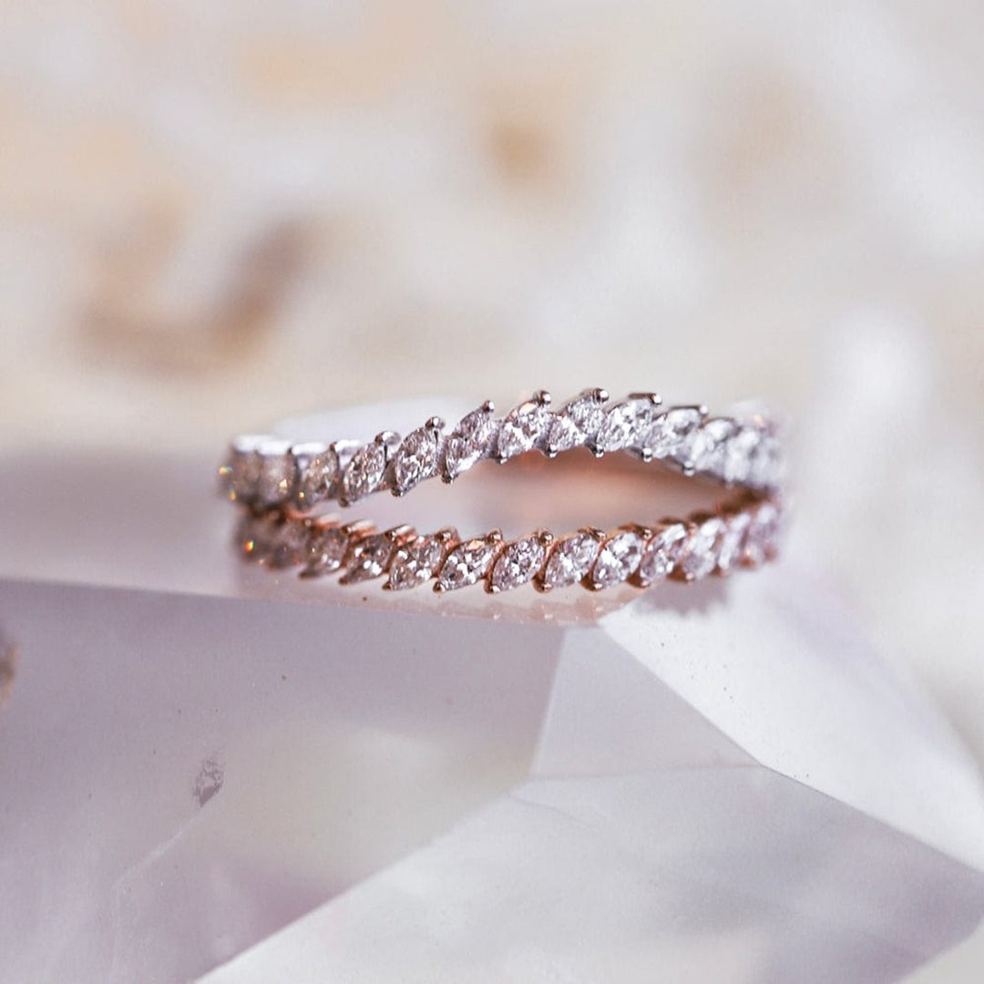 Arched Petite Domino Marquise Band - Consider the Wldflwrs