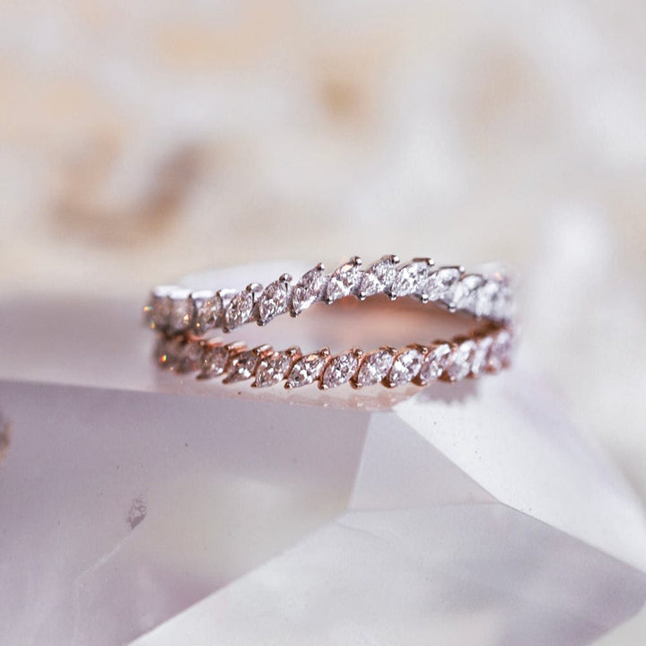 Arched Petite Domino Marquise Band - Consider the Wldflwrs