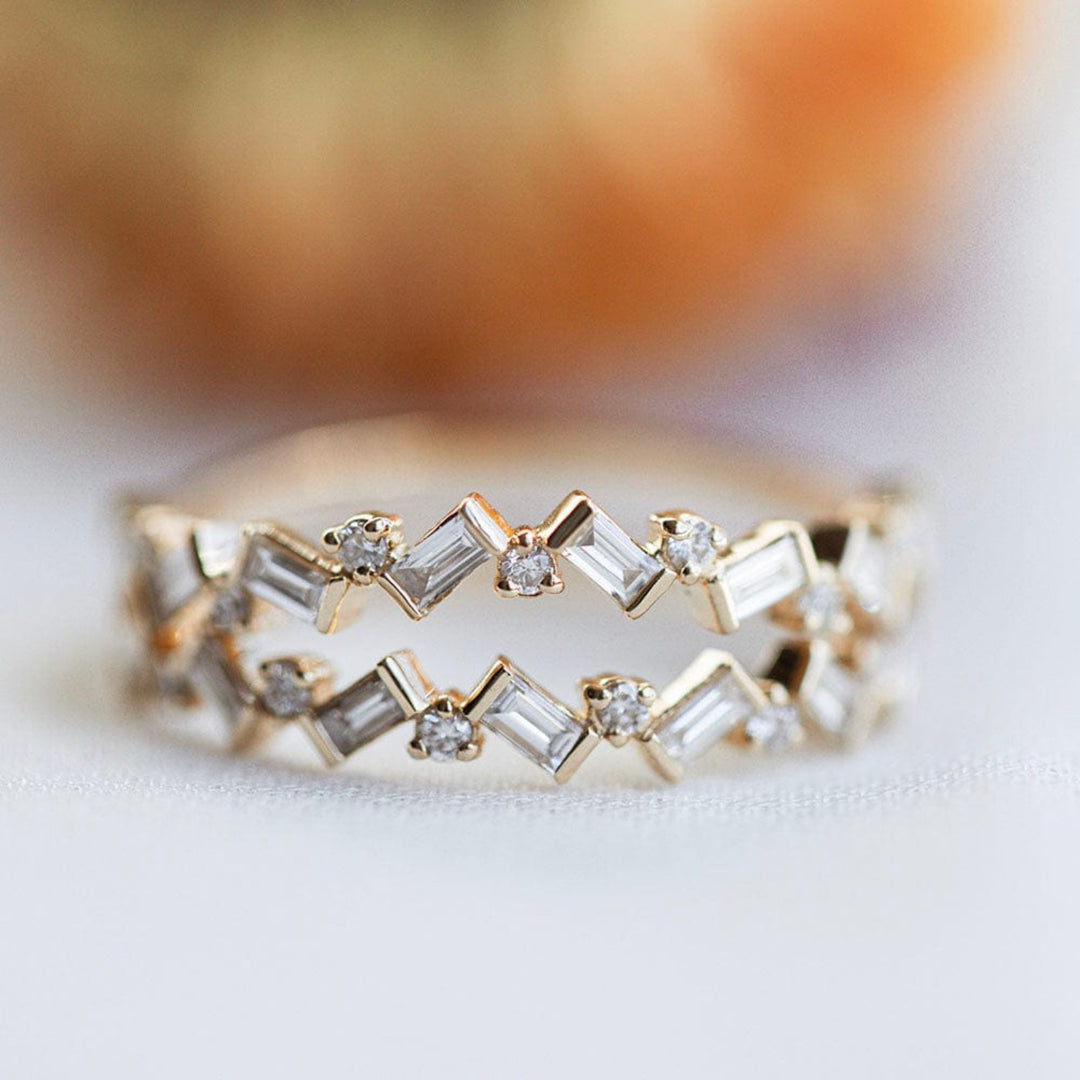 Baguette Cluster Diamond Ring - Consider the Wldflwrs