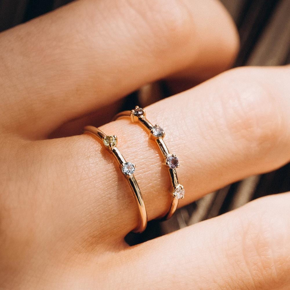 Double Birthstone Stacker - Consider the Wldflwrs