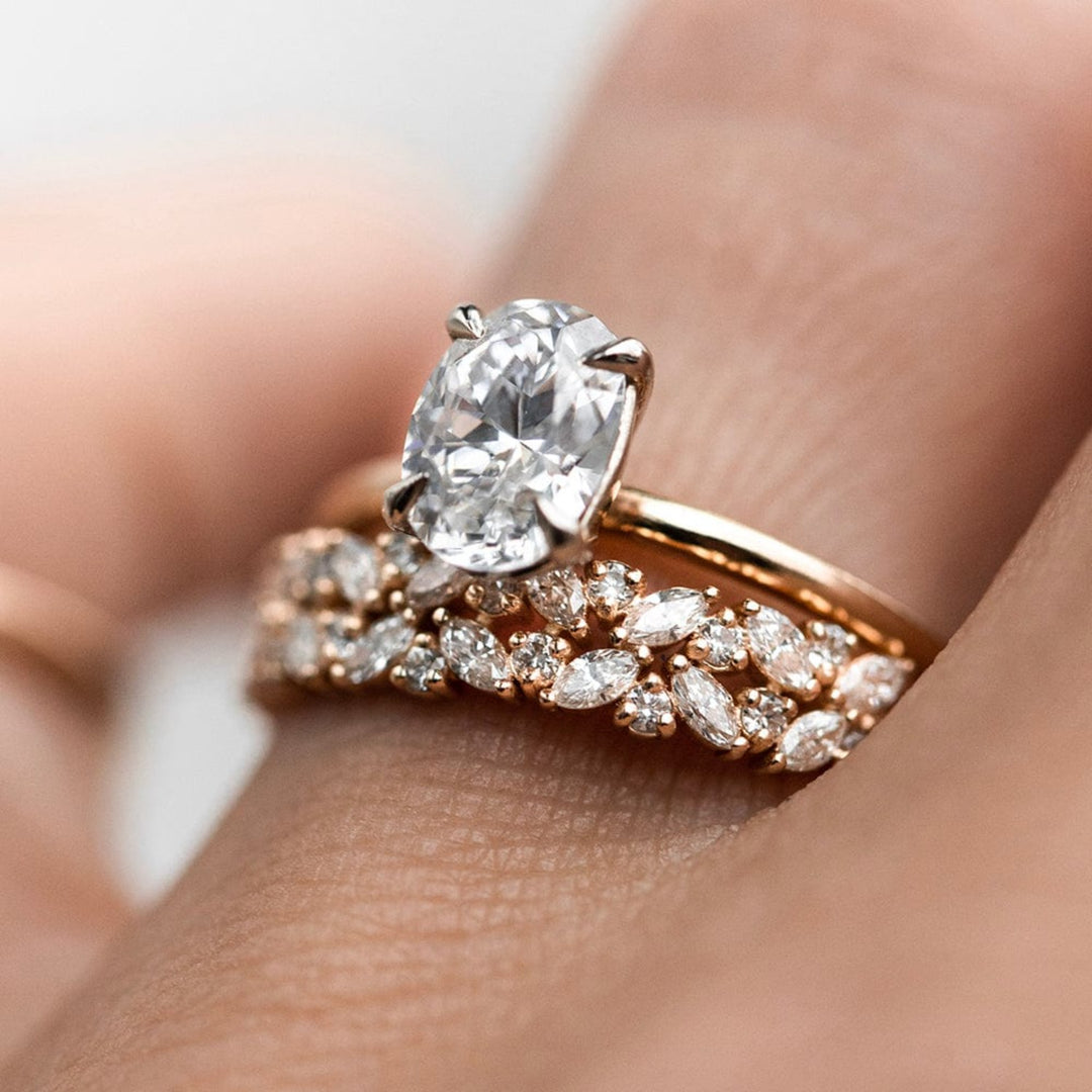 Double Petite Cluster Diamond Ring - Consider the Wldflwrs