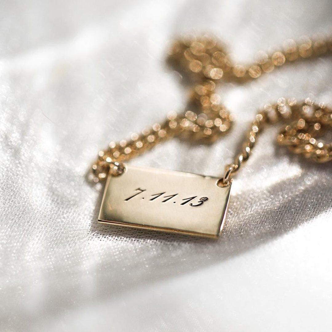 Golden Envelope Curb Necklace - Consider the Wldflwrs