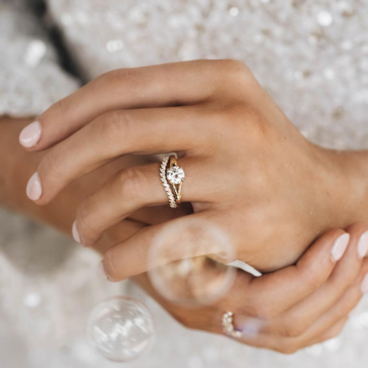 Arched Petite Domino Marquise Band - Consider the Wldflwrs