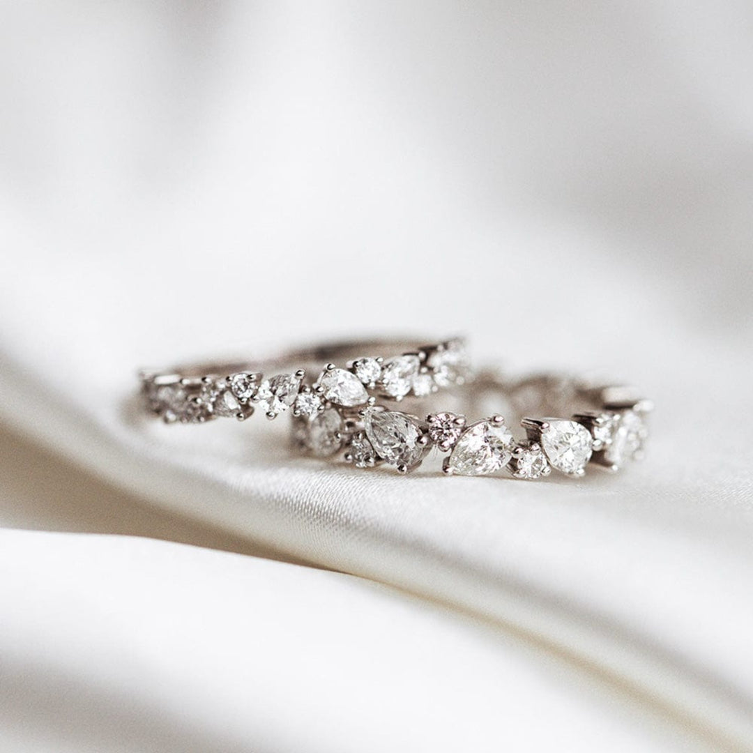 Large Pear Cluster Diamond Ring (Earth Mined) - Consider the Wldflwrs