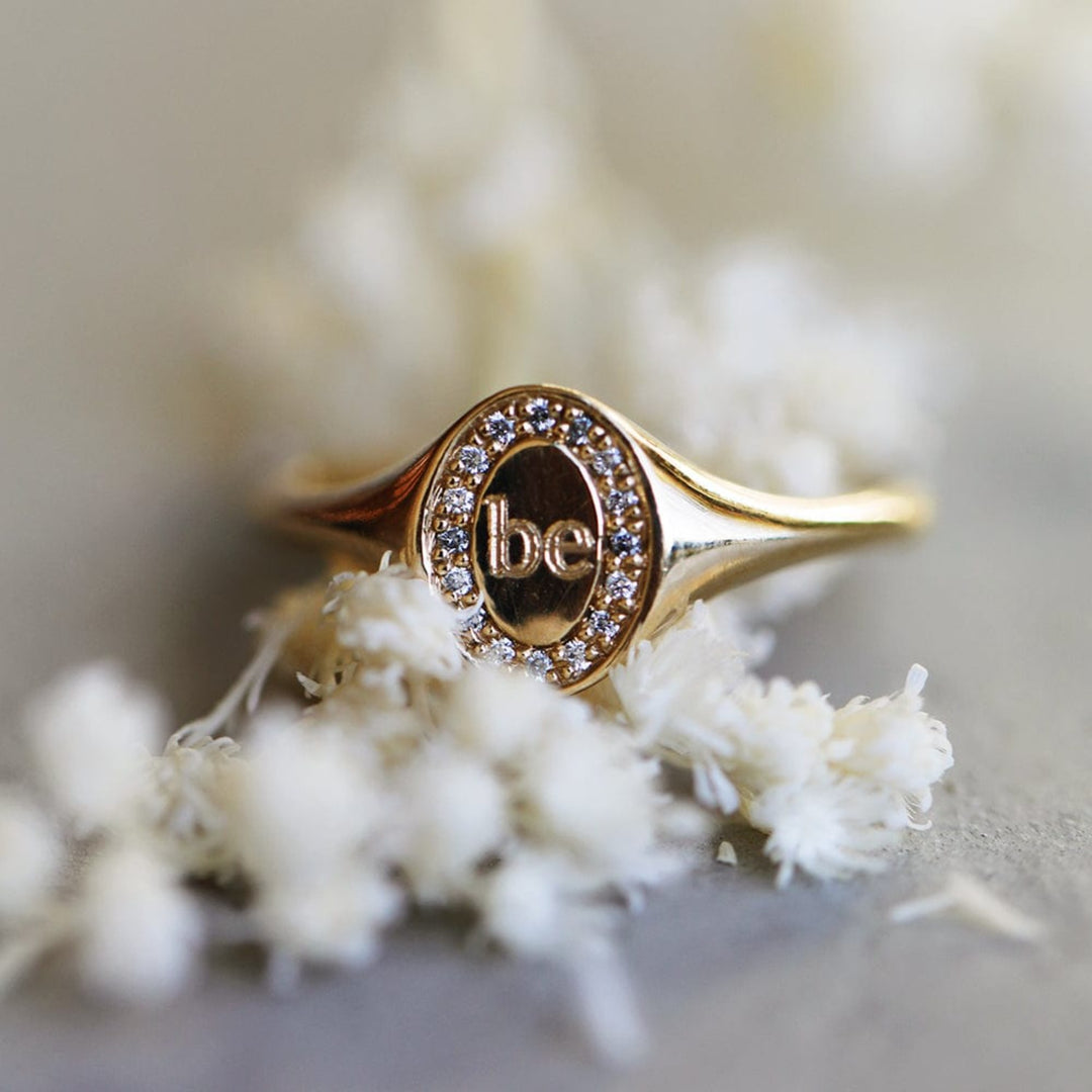 Trace Namesake Diamond Signet - Consider the Wldflwrs