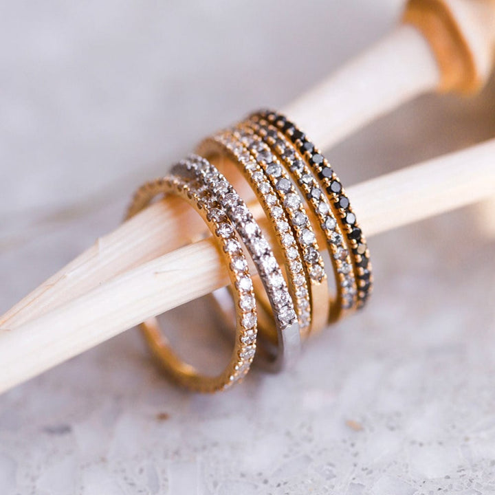 White Diamond Twinkle Band Eternity (Earth-Mined) - Consider the Wldflwrs