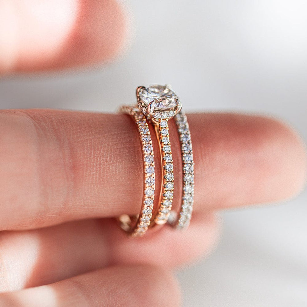 White Diamond Twinkle Band Half-Eternity (Earth-Mined) - Consider the Wldflwrs