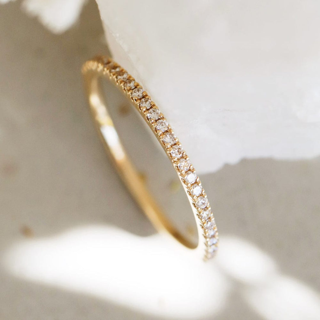 White Diamond Twinkle Band Half-Eternity (Earth-Mined) - Consider the Wldflwrs