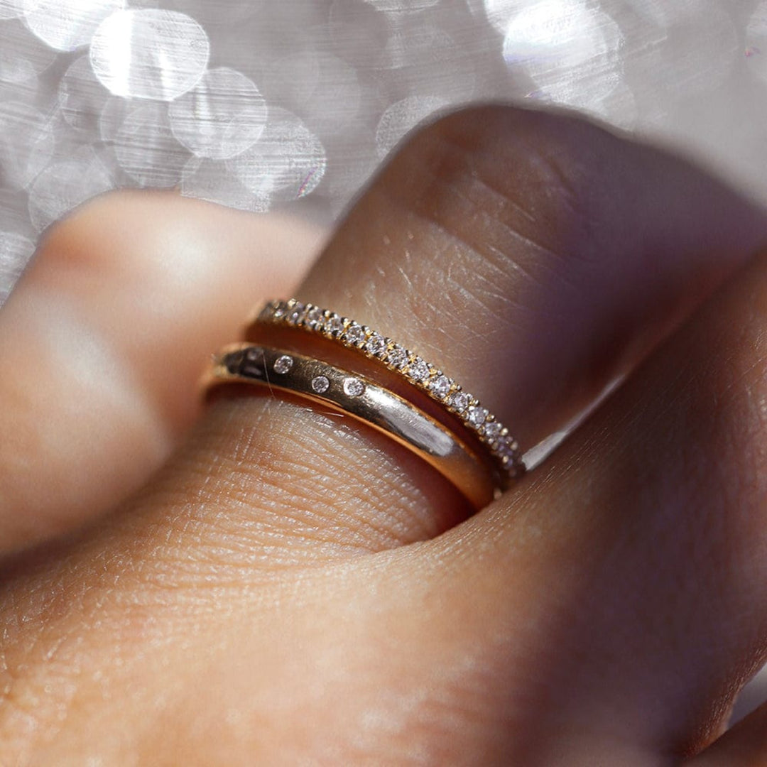 White Diamond Twinkle Band Half-Eternity (Earth-Mined) - Consider the Wldflwrs