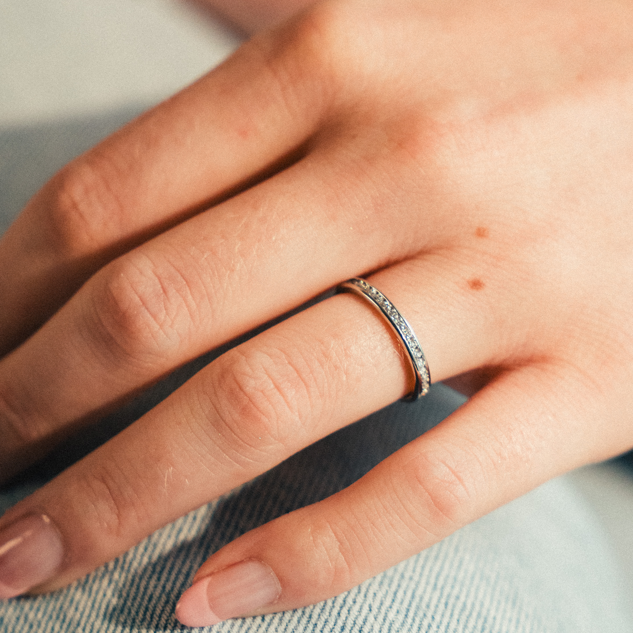 Vintage Channel Set Eternity Band