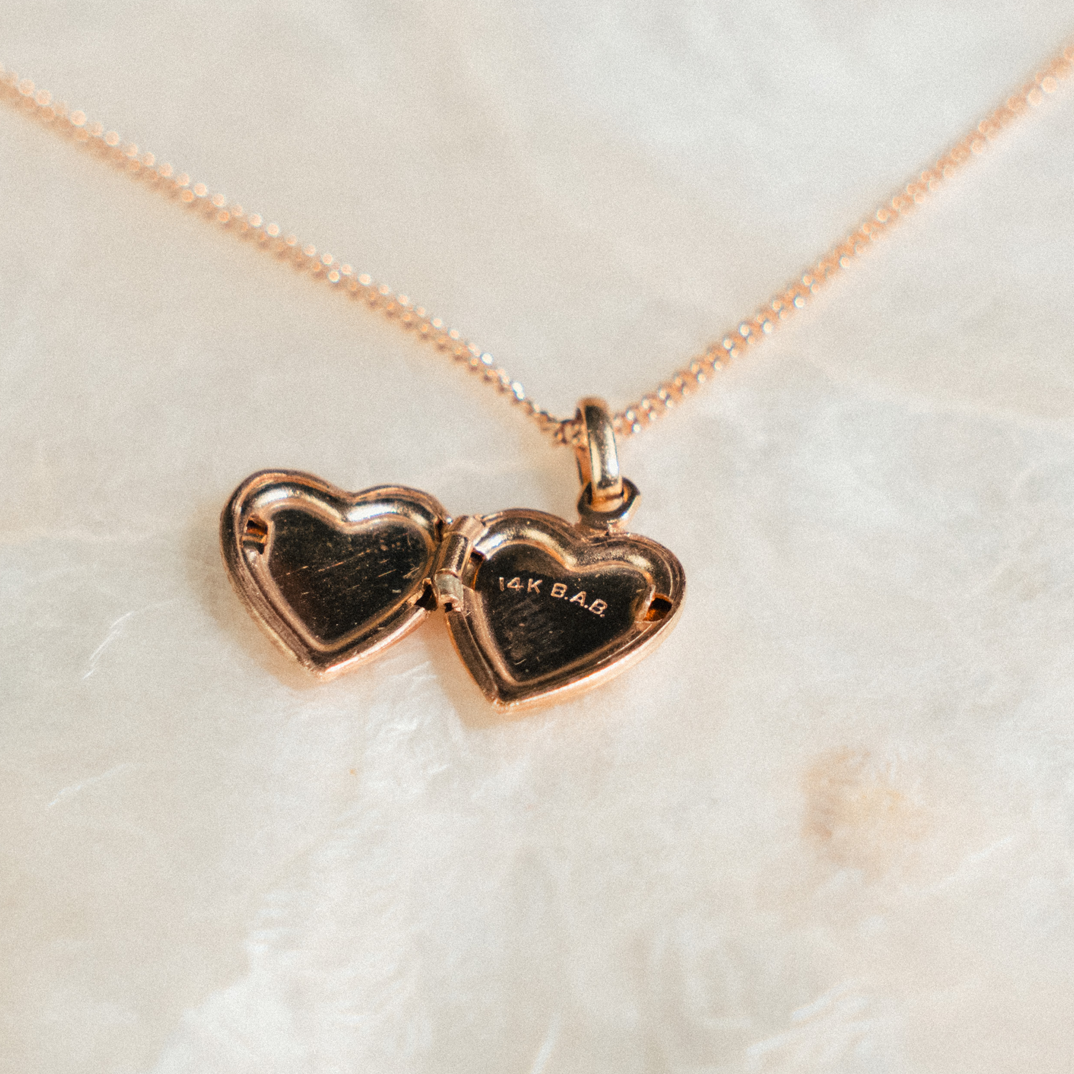 Vintage Leaf Engraved Heart Locket