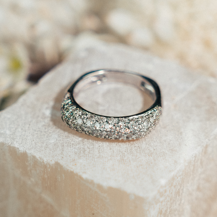 Cobblestone Square Diamond Ring