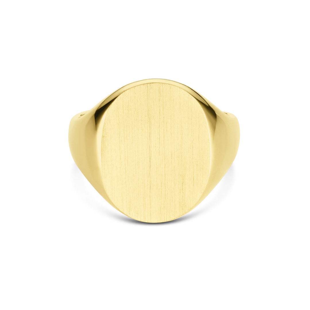Die Struck Large Oval Signet Ring