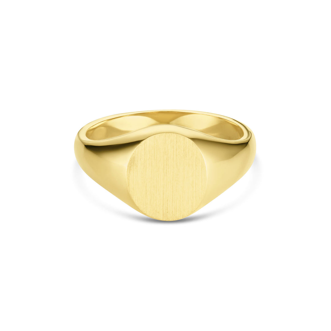 Die Struck Small Oval Signet Ring