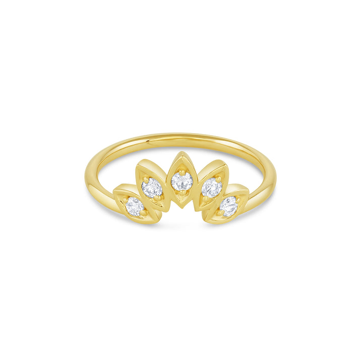 Large Water Lily Diamond Ring (Earth Mined) - Consider the Wldflwrs