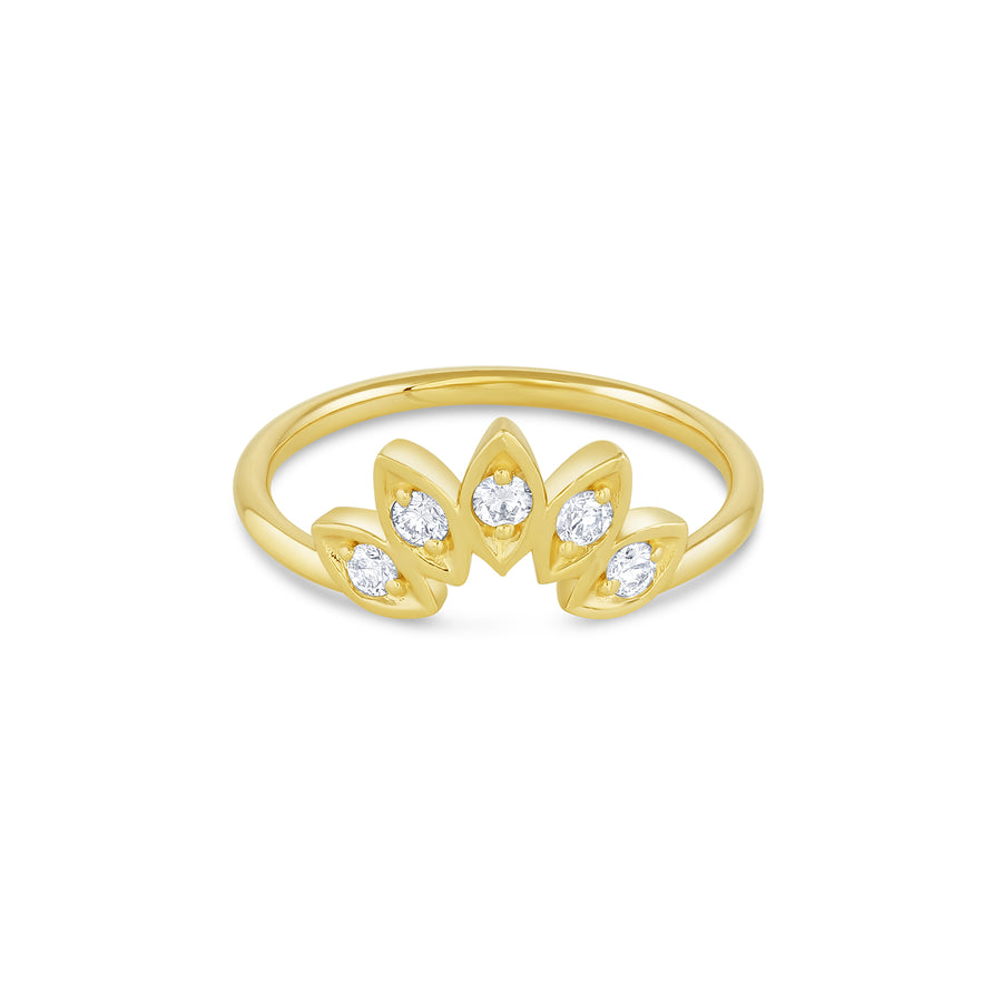 Large Water Lily Diamond Ring (Earth Mined) - Consider the Wldflwrs