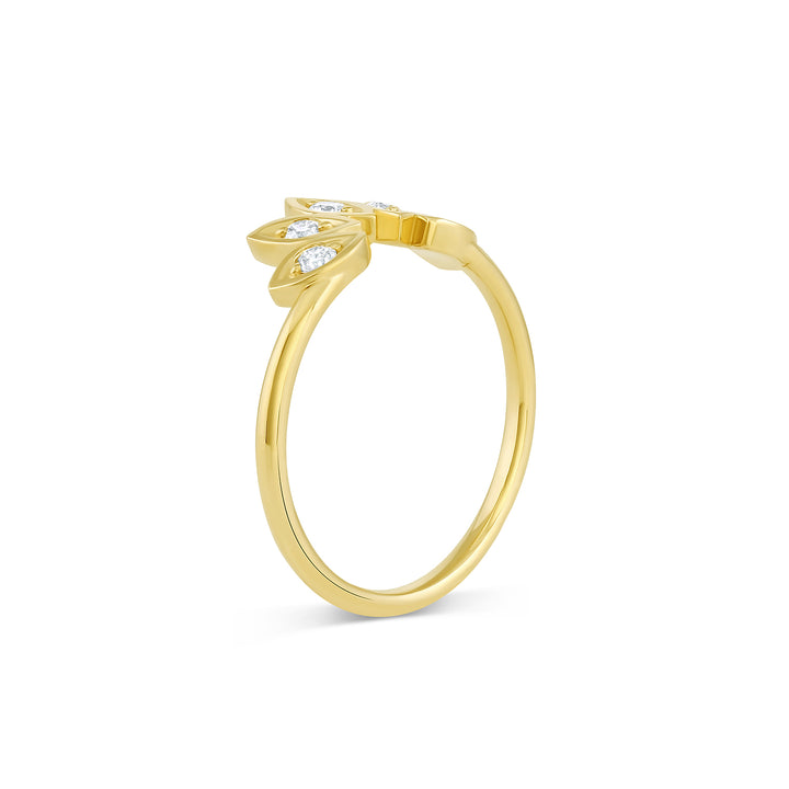 Large Water Lily Diamond Ring (Earth Mined) - Consider the Wldflwrs