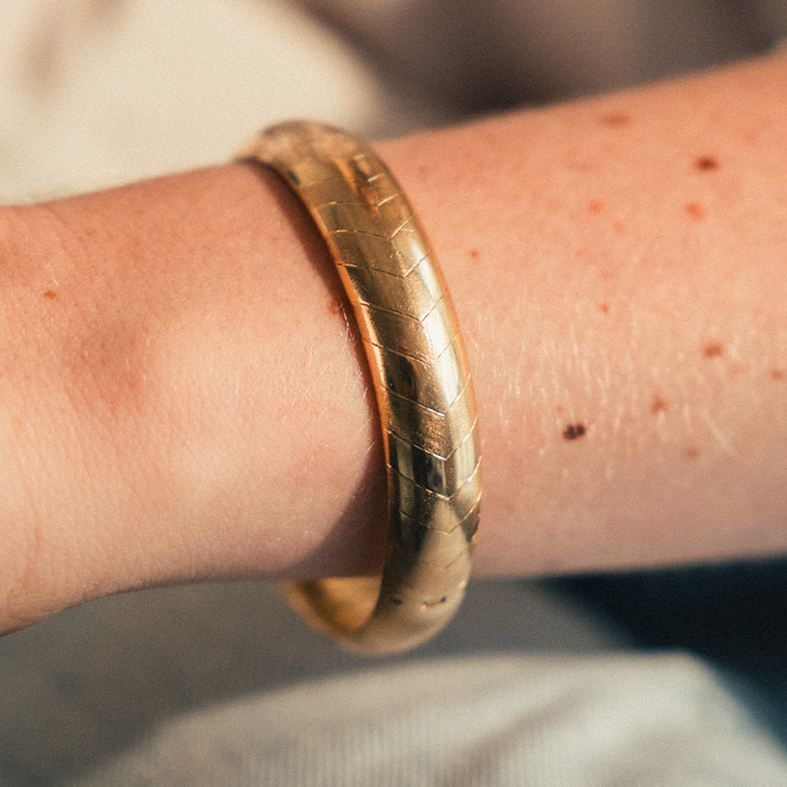 Vintage Chevron Bangle