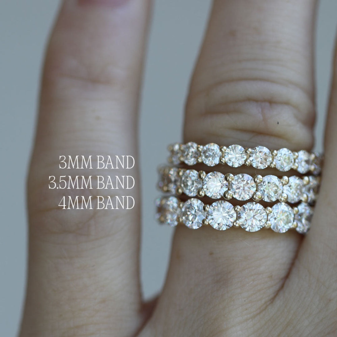 Round Cut Lab Grown Diamond Band (Eternity) - Consider the Wldflwrs