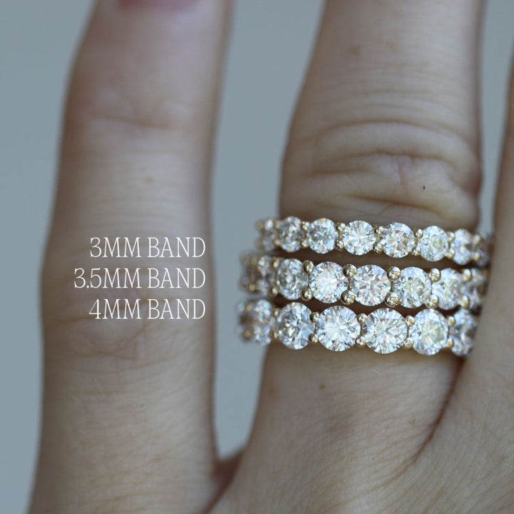 Round Cut Lab Grown Diamond Band (Eternity) - Consider the Wldflwrs