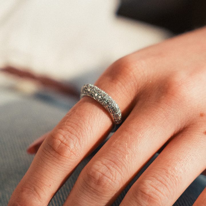 Cobblestone Square Diamond Ring
