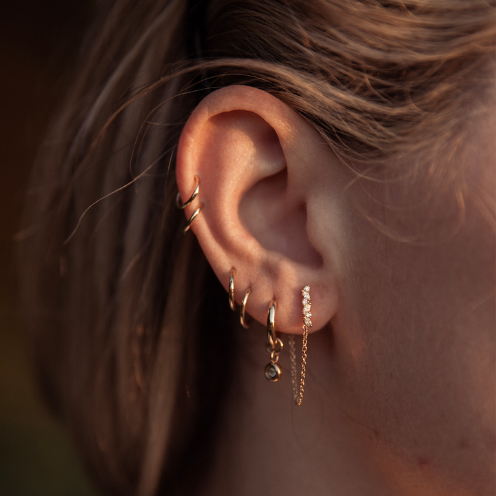 Petite Cluster Chain Stud Earring - Consider the Wldflwrs