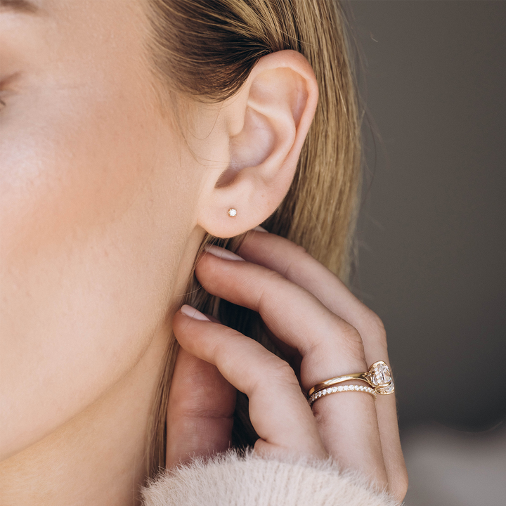 Micro Diamond Stud Earring - Consider the Wldflwrs