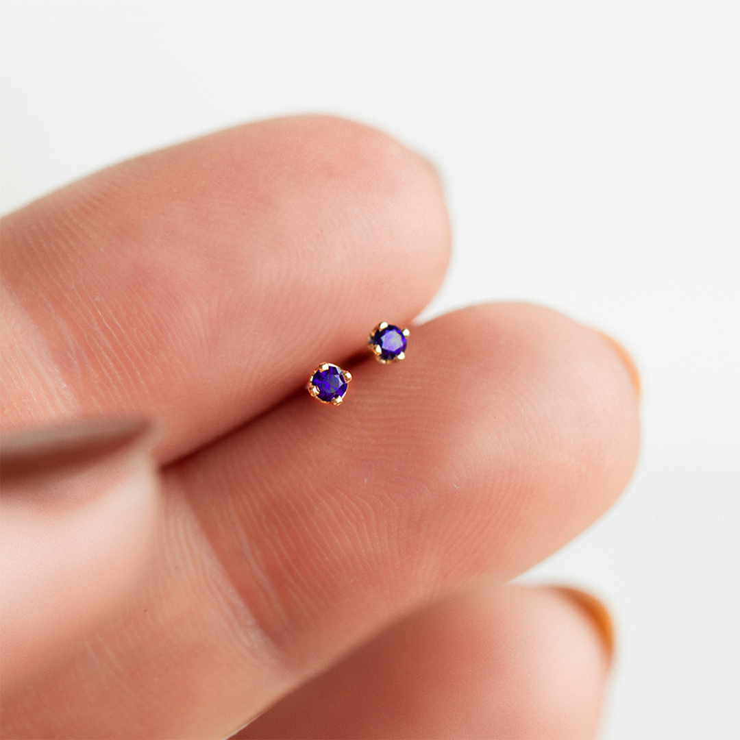 Micro Birthstone Stud Earring - Consider the Wldflwrs