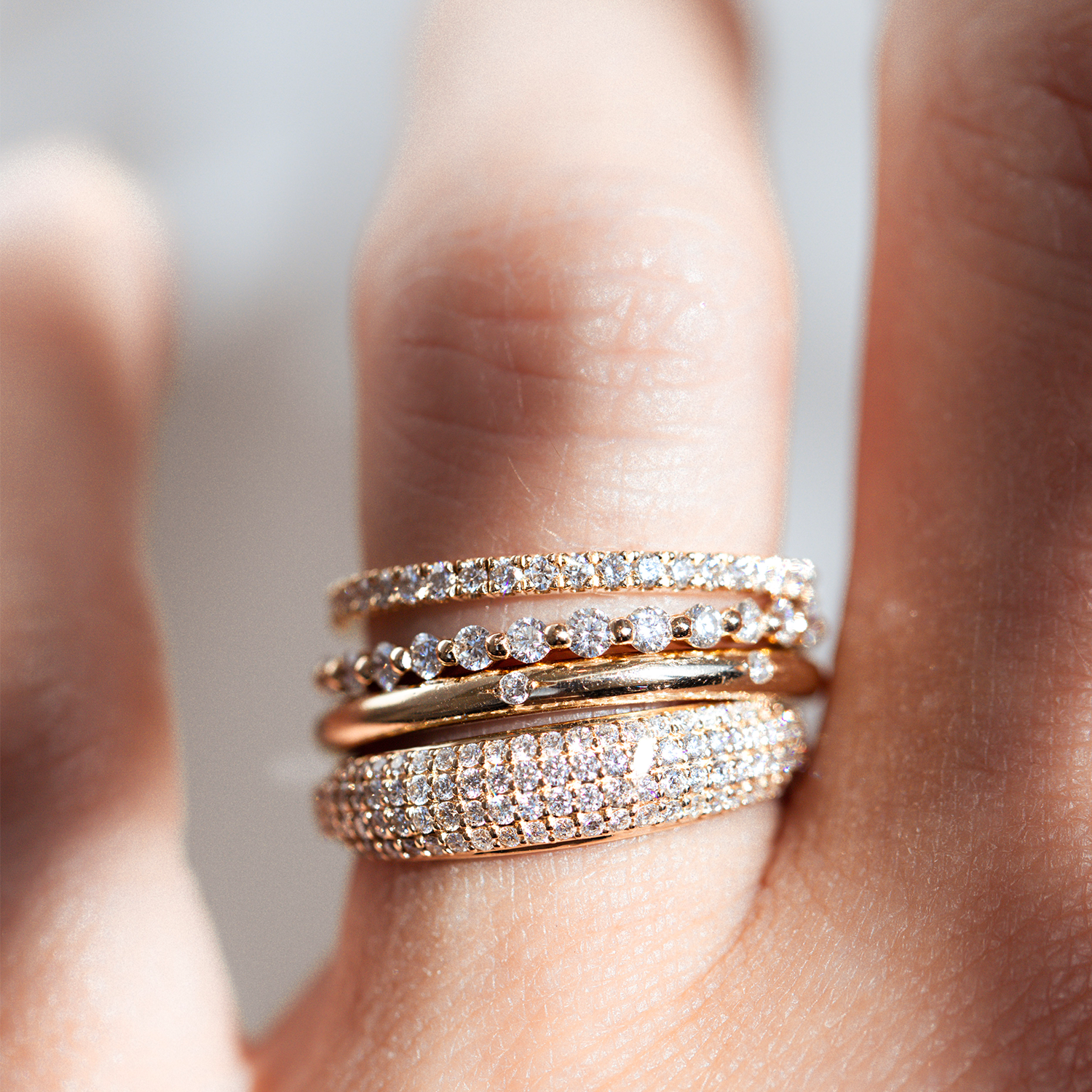 Petite Moonflower Diamond Ring (Lab Grown) - Consider the Wldflwrs