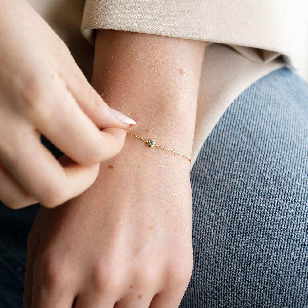 Birthstone Bezel Bracelet - Consider the Wldflwrs
