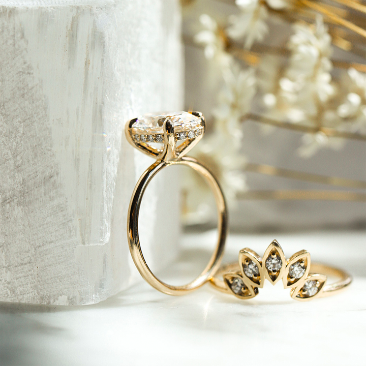 Large Water Lily Diamond Ring (Earth Mined) - Consider the Wldflwrs