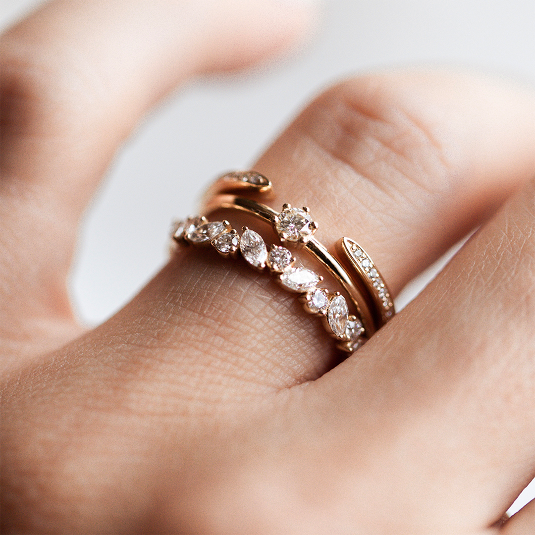 Marquise Cluster Diamond Ring (Earth Mined) - Consider the Wldflwrs