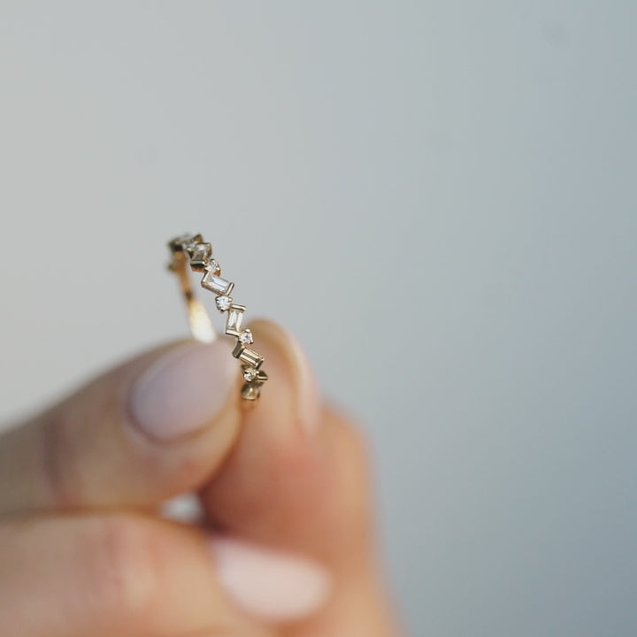 Baguette Cluster Diamond Ring (Earth Mined) - Consider the Wldflwrs