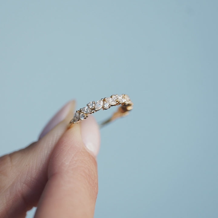 Marquise Cluster Diamond Ring (Earth Mined) - Consider the Wldflwrs