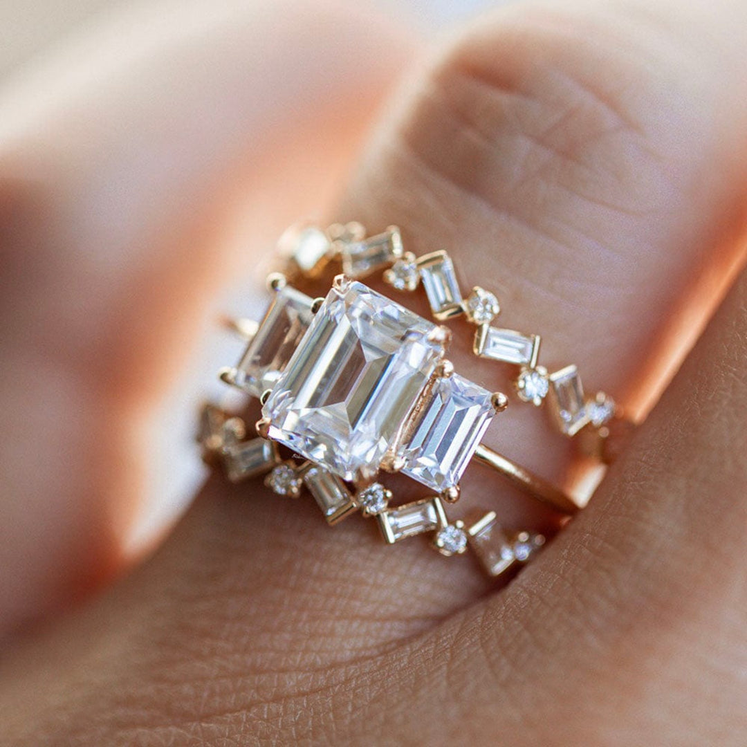 Baguette Cluster Diamond Ring (Earth Mined) - Consider the Wldflwrs