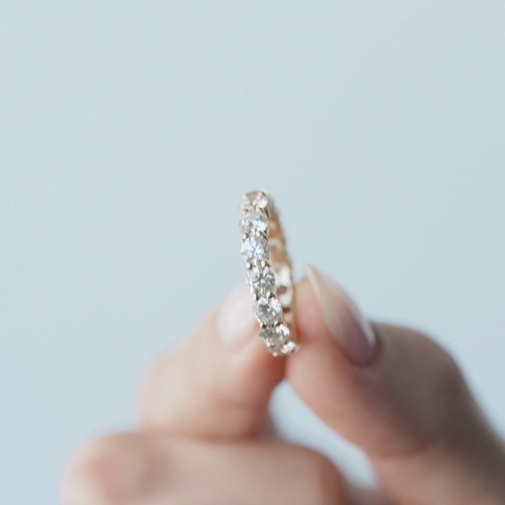 Round Cut Lab Grown Diamond Band (Eternity) - Consider the Wldflwrs