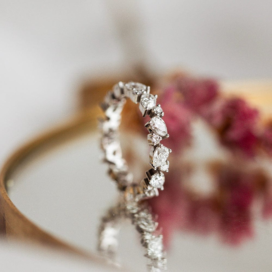 Large Pear Cluster Diamond Ring (Earth Mined) - Consider the Wldflwrs