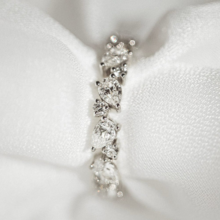 Large Pear Cluster Diamond Ring (Earth Mined) - Consider the Wldflwrs